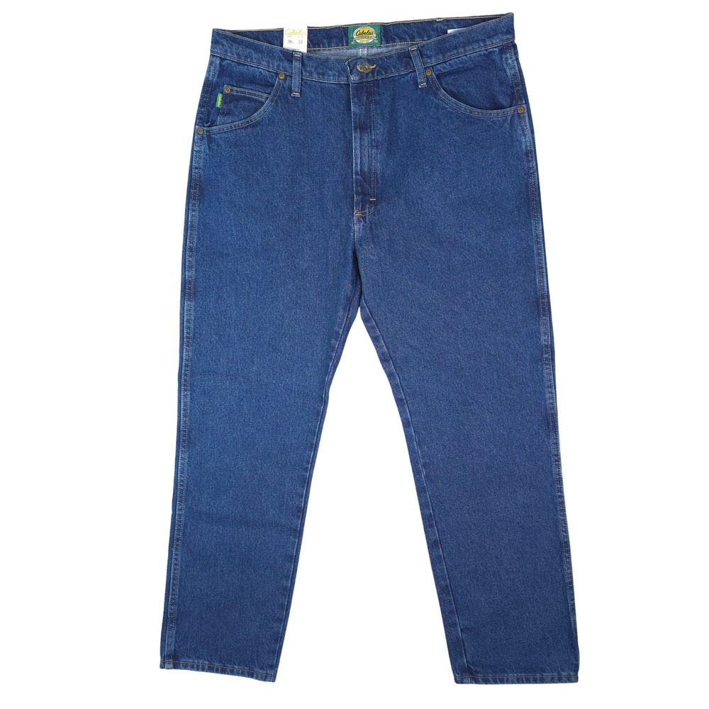 Cabela's Roughneck Traditional Fit Jeans Men 38x30 Blue Heavyweight Cotton Denim